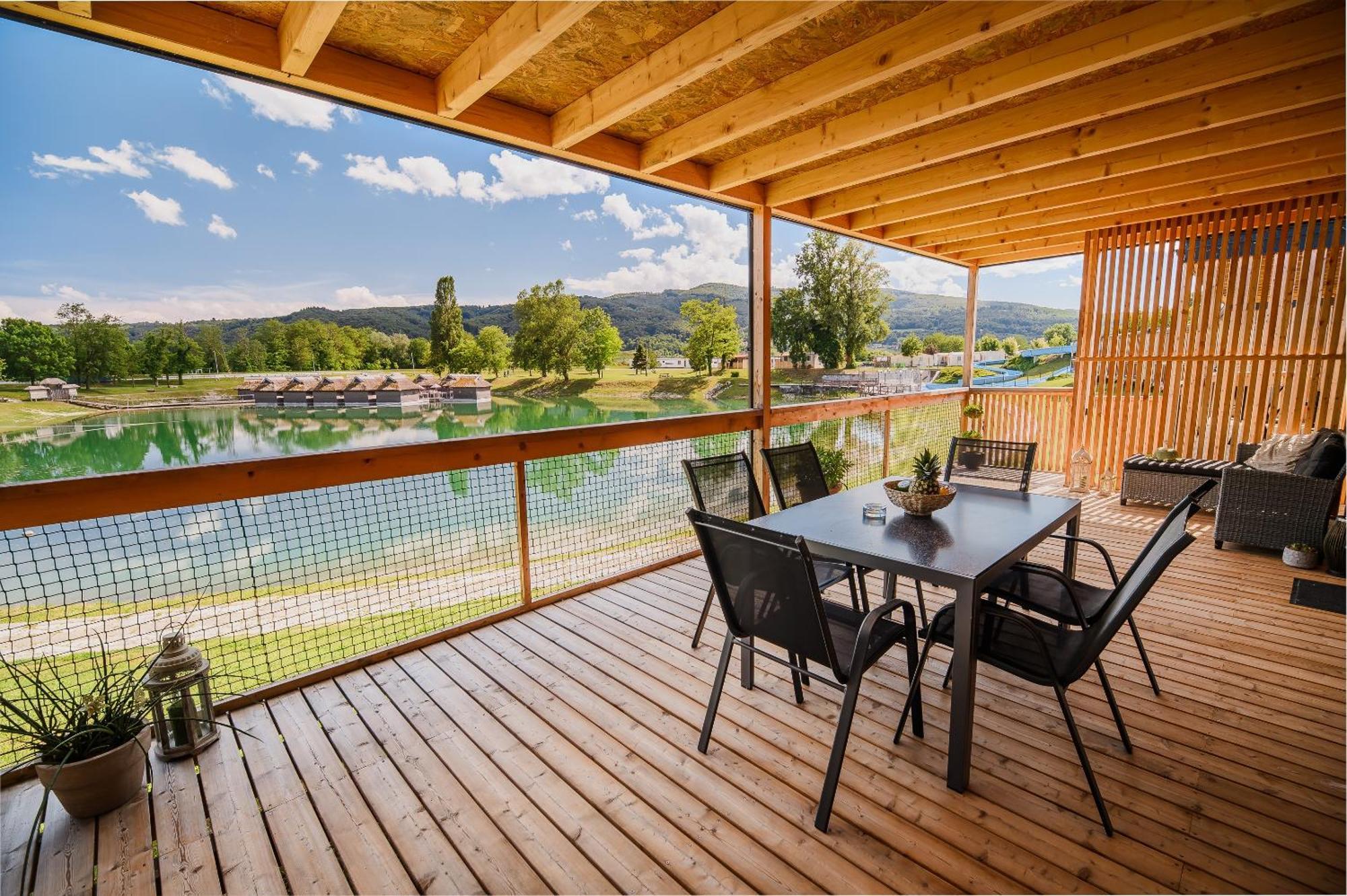 Deluxe Lake View Mobile Homes With Thermal Riviera Tickets Catez ob Savi Exterior foto