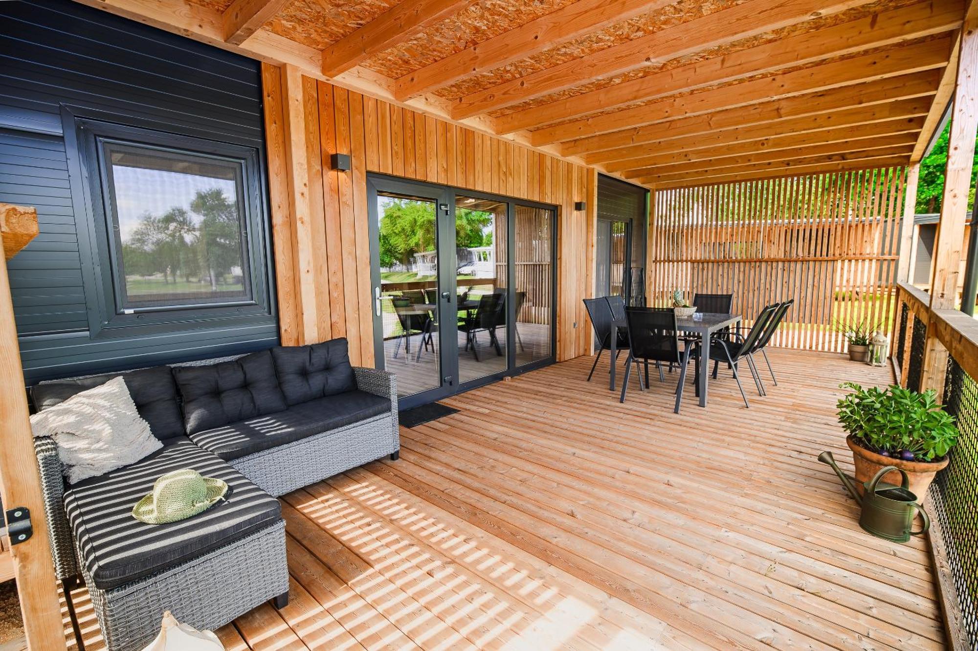 Deluxe Lake View Mobile Homes With Thermal Riviera Tickets Catez ob Savi Exterior foto
